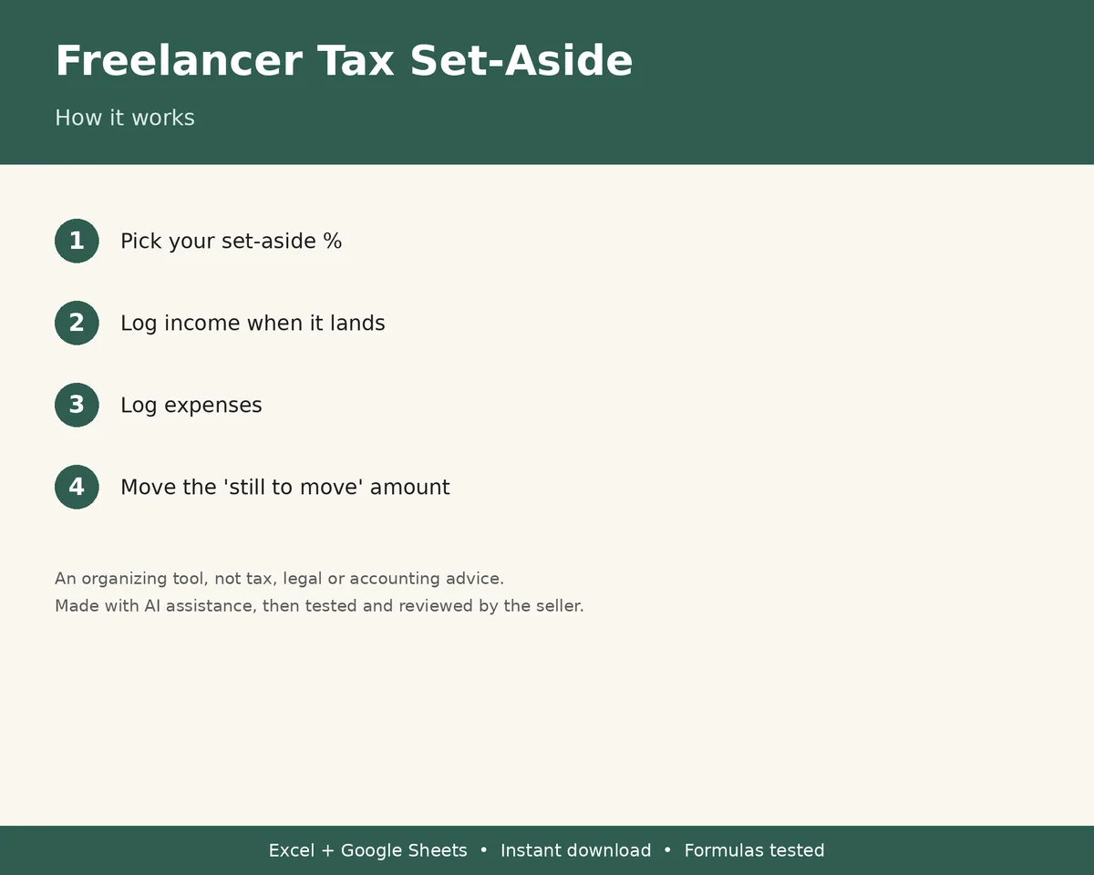 Freelancer Income & Tax Set-Aside Tracker, image 3