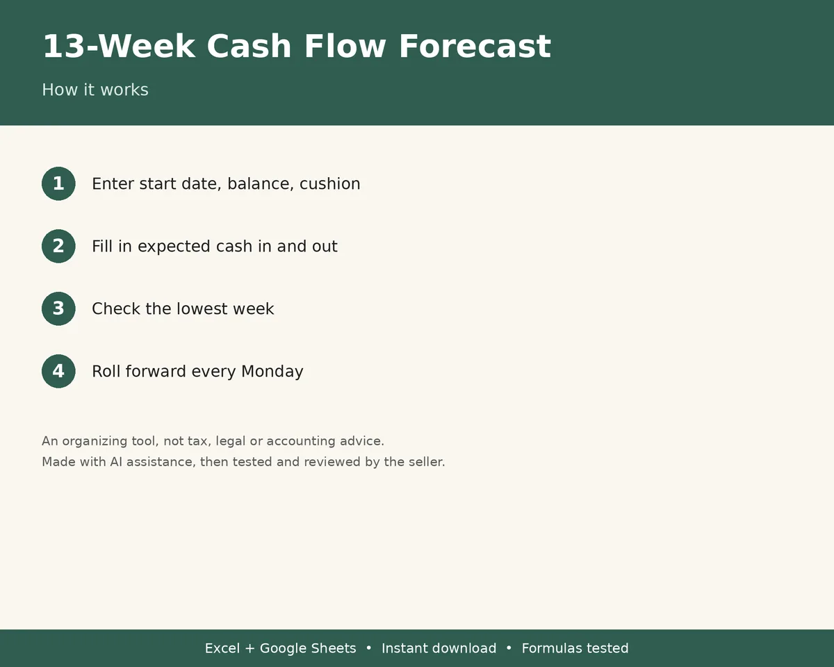 13-Week Cash Flow Forecast, image 3